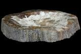 Polished Petrified Wood Dish - Madagascar #108191-2